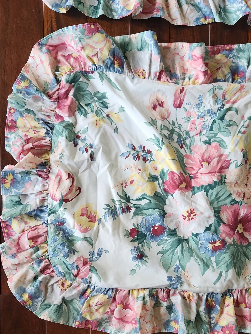 Vintage Bold Floral Print Pillow Shams Ruffle Standard‎ Custom Cottagecore